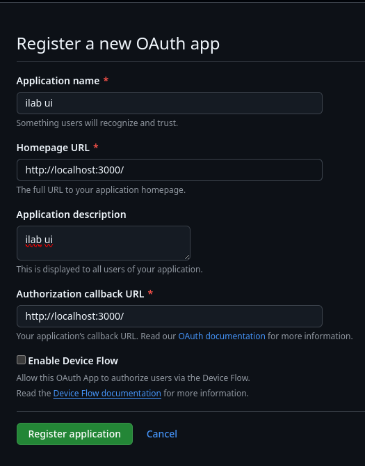 UI OAuth Details